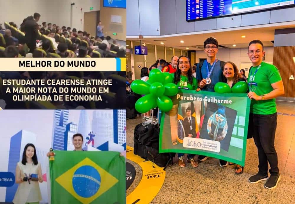 Arhur, o brasileiro que tirou a maior nota do mundo na Olimpíada de Economia e conquistou foi ovacionado na China. - Fotos: Arquivo pessoal