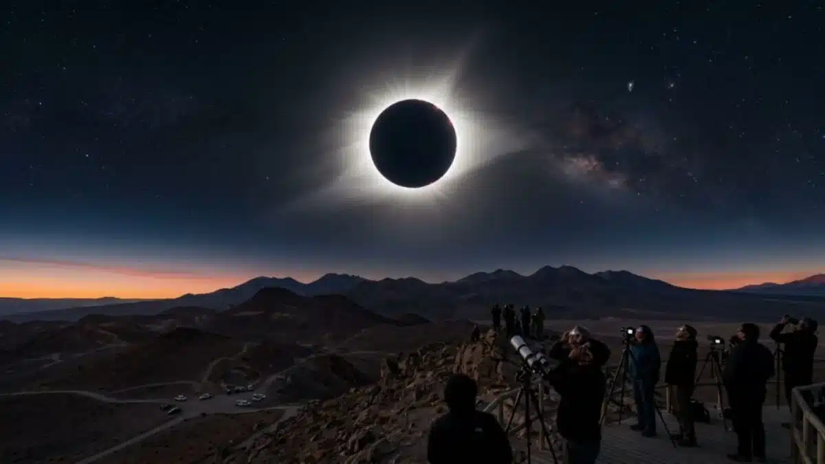 Eclipse solar total de 2027 terá mais de seis minutos de escuridão em seu ponto de maior duração.