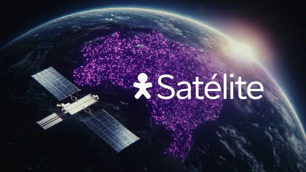 O Vivo Satélite conecta celulares compatíveis diretamente aos satélites da Starlink em áreas sem cobertura convencional. Foto: Reprodução.